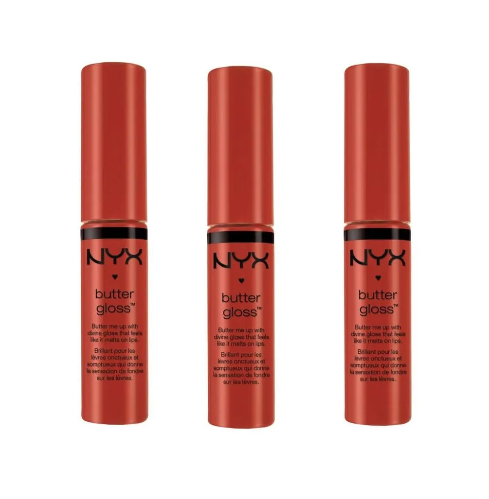 Pack of 3 NYX Butter Gloss, Strawberry Jam BLG25