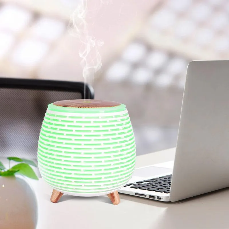 PAI - USB Diffuser Stripe Wood Table Lamp (90ml)