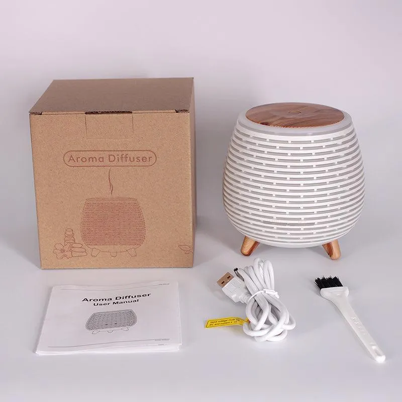 PAI - USB Diffuser Stripe Wood Table Lamp (90ml)