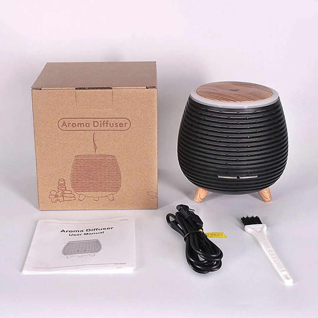 PAI - USB Diffuser Stripe Wood Table Lamp (90ml)