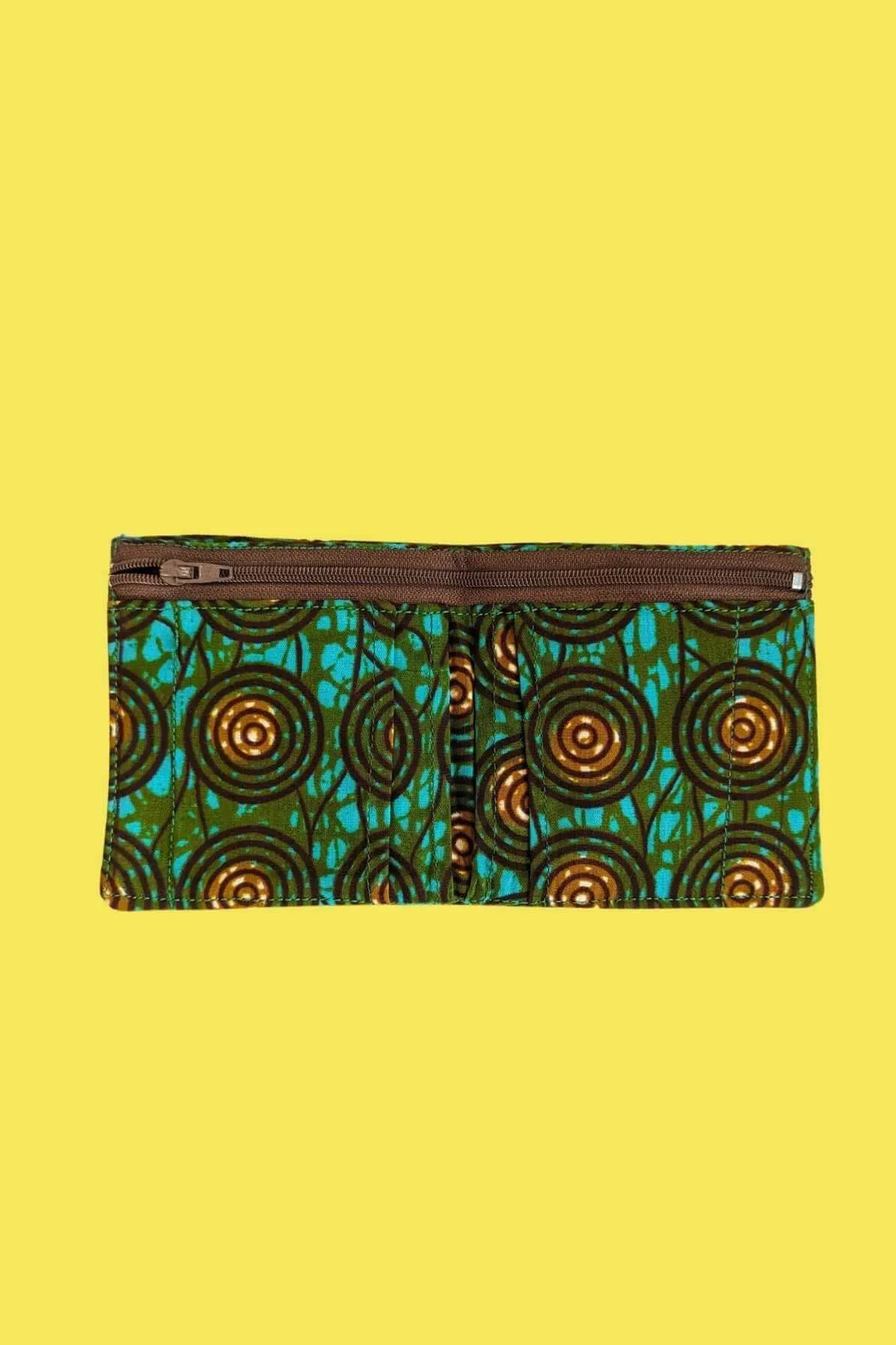 Pebble Drop African Print Fabric Wallet