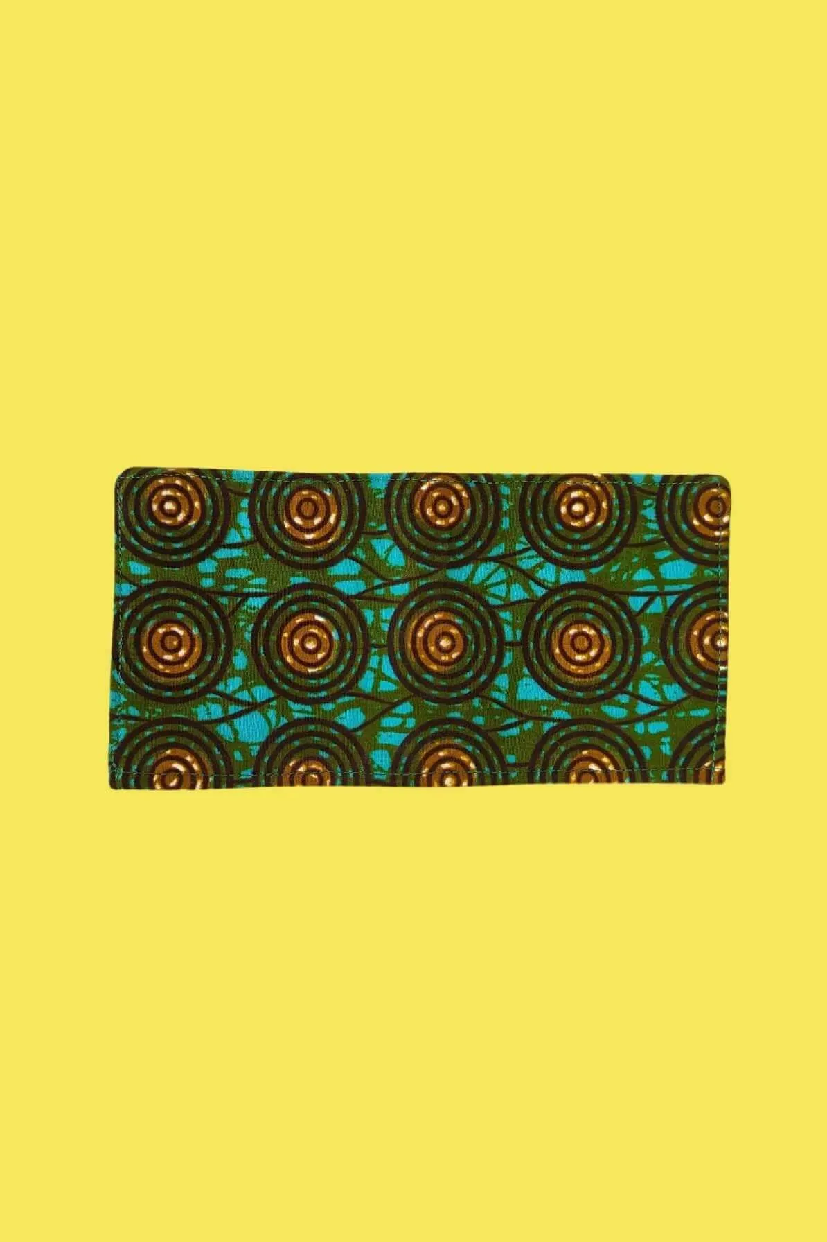Pebble Drop African Print Fabric Wallet