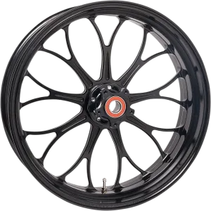 Performance Machine 12047106RVNJAPB One-Piece Aluminum Front Wheel (Dual Disc) - 21in. x 3.5in. - Revolution Black