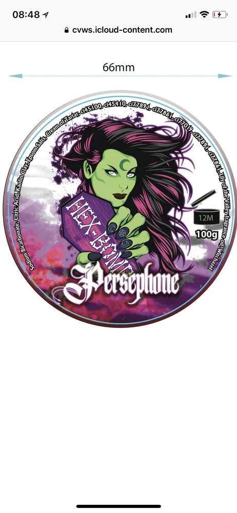 Persephone Magenta Metallic Bath Bomb with Single Use Soap