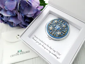 Personalized Compact Mirror with Gift Box and Card