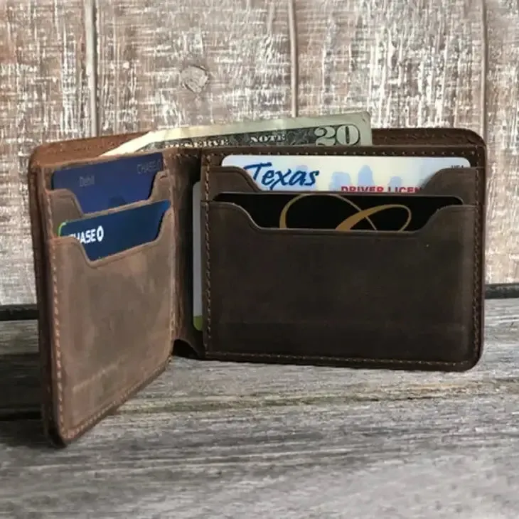 Personalized Genuine Leather Bifold Wallet