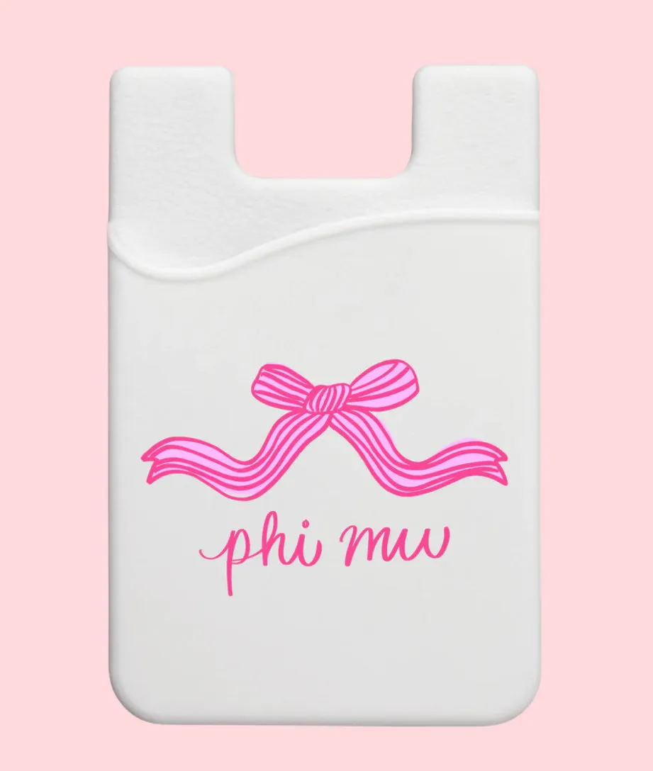 Phi Mu Bow Phone Wallet