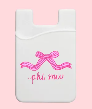 Phi Mu Bow Phone Wallet