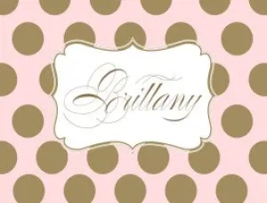 Pink Metallic Dots Notecards