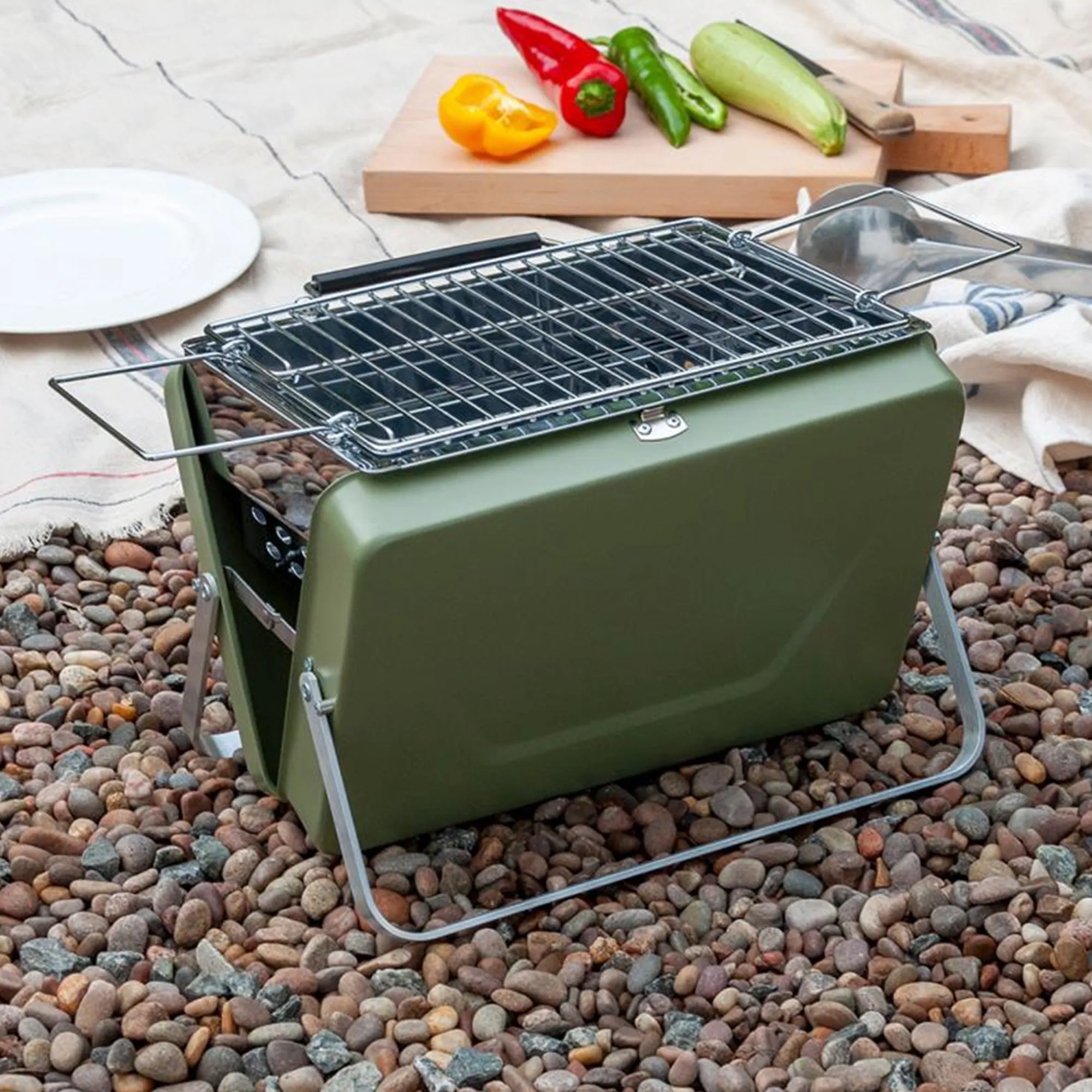 Portable Barbecue - Barbecue Gift for Dad - Foldable Camping BBQ