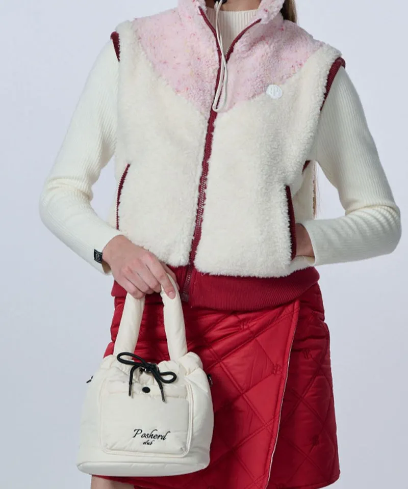 POSHERD Club Padded Bucket Bag - Ivory
