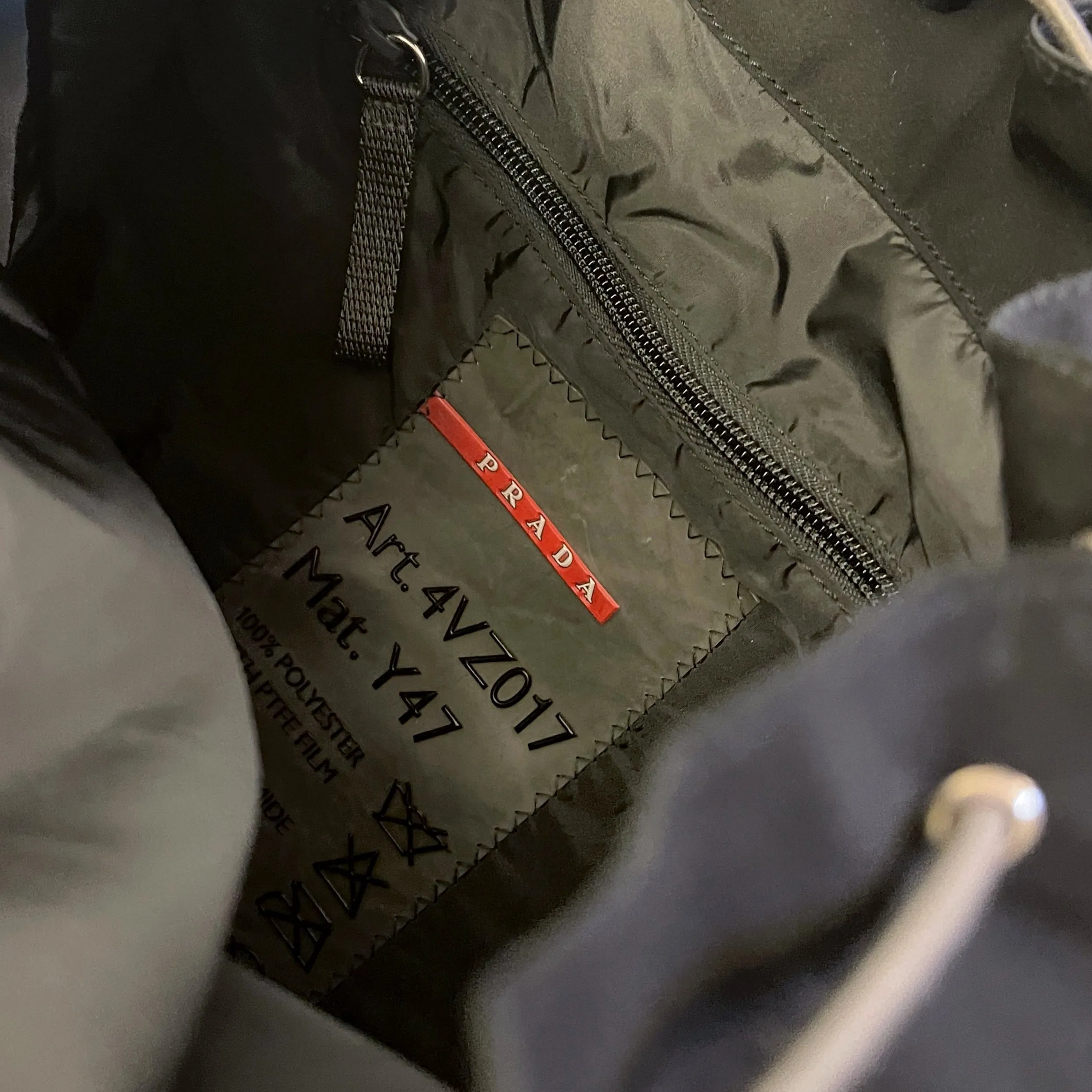Prada Black Logo Nylon Sport Backpack