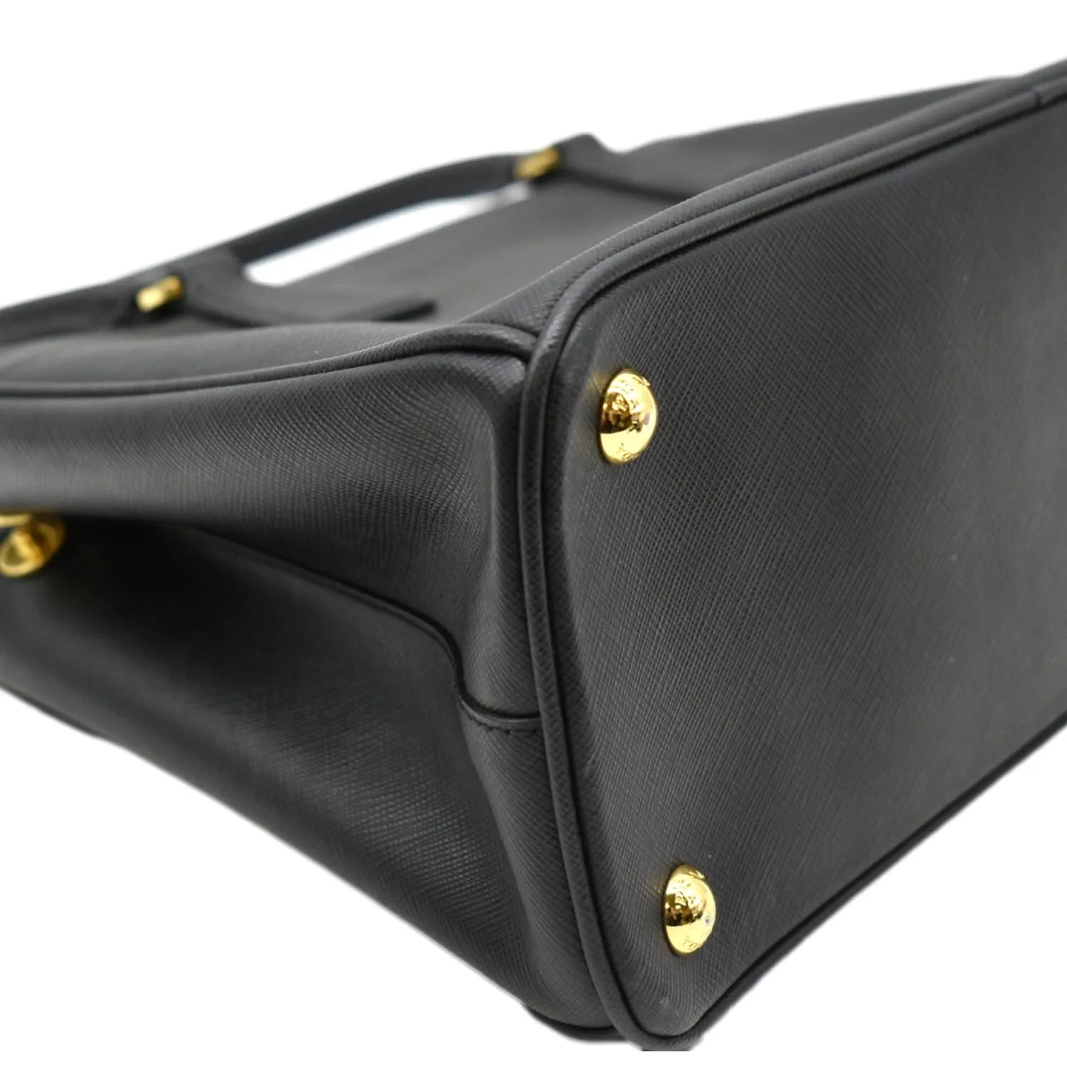 PRADA Galleria Double-Zip small Saffiano Leather Tote Bag Black