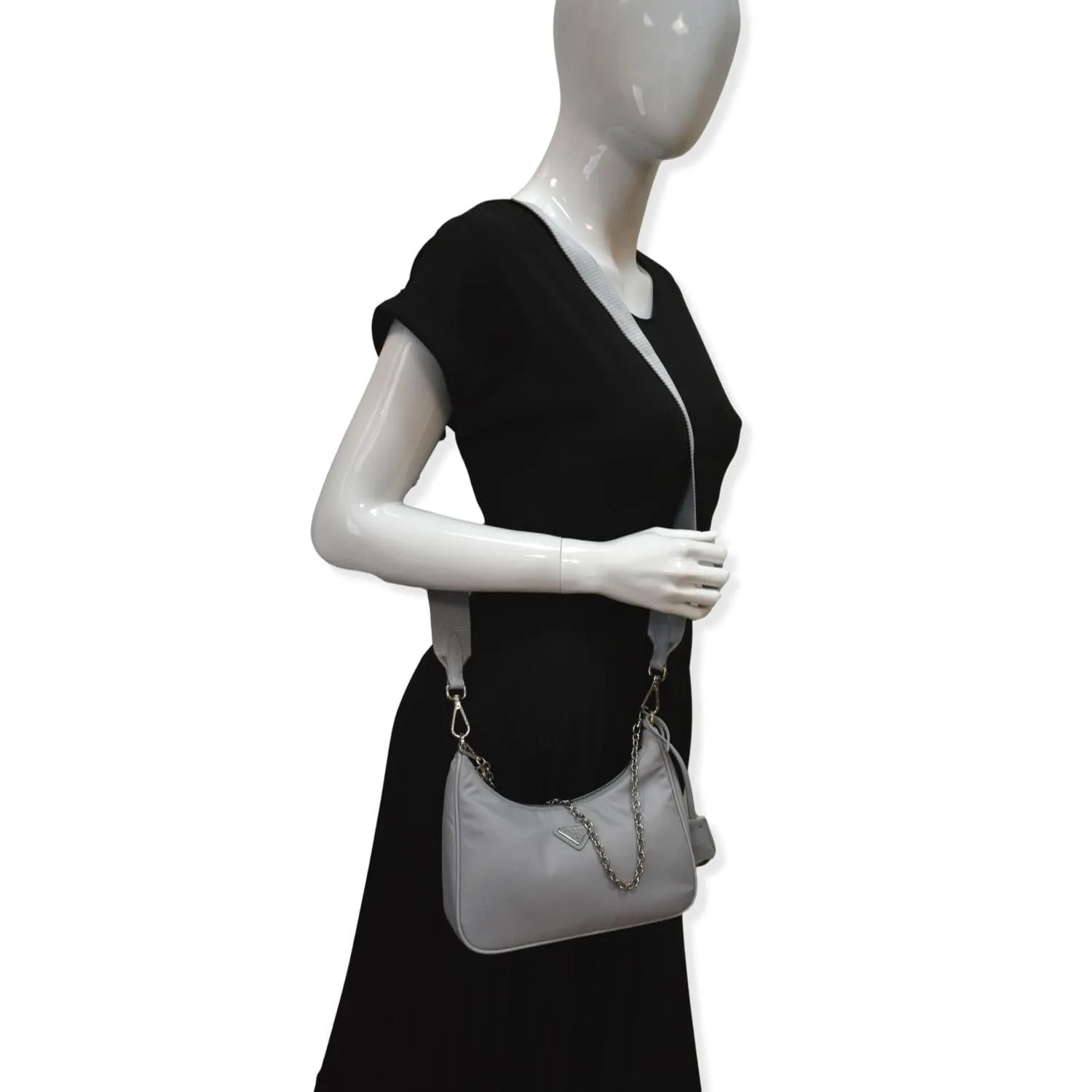 PRADA Re-Edition 2005 Nylon Shoulder Bag Grey - Hot Deals