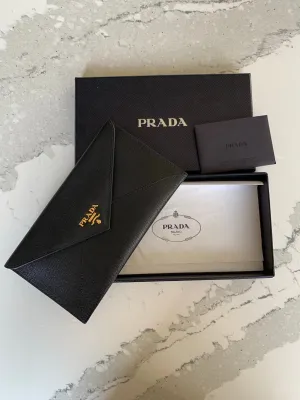Prada Vitello Envelope Move Wallet clutch