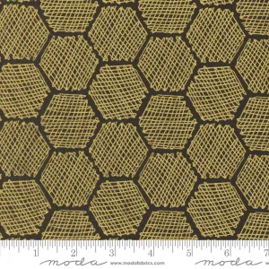 *PRE-ORDER* Bee Garden, Honeycomb in Black Metallic