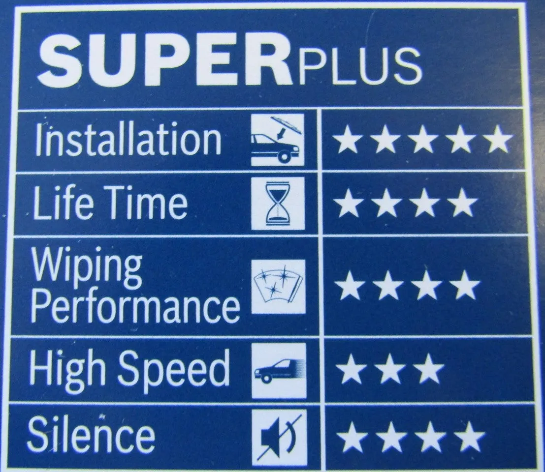 Proton Compact 1995-2001 Bosch Super  Replacement Front Screen Windscreen Wiper Blades   Wurth Screen Wash