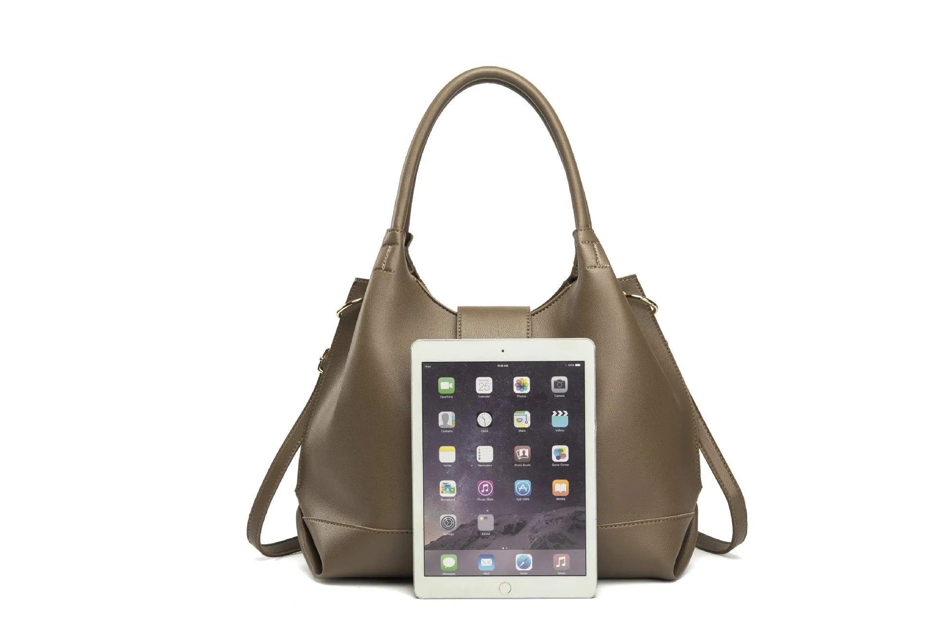 PU One-shoulder Portable Crossbody Three-piece Handbag