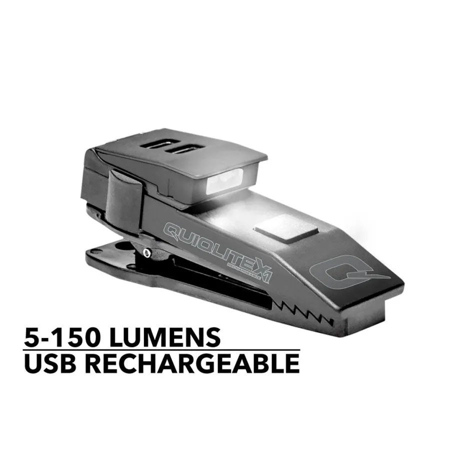 QuiqLite X1 USB Rechargeable Handsfree Dual LED Lighting - Red/White