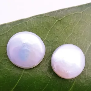 "Coin Pearl Studs!" .5" Earrings - Coin Pearl, Sterling