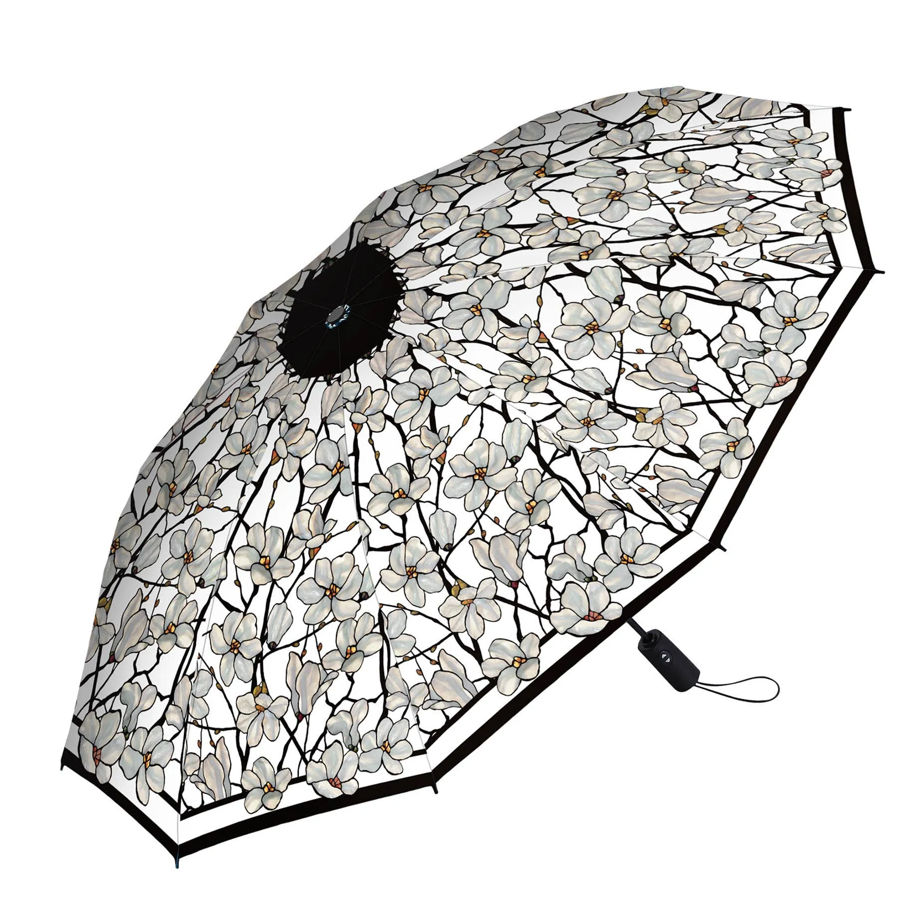 Rain Umbrella | Tiffany Magnolia Folding Travel Umbrella
