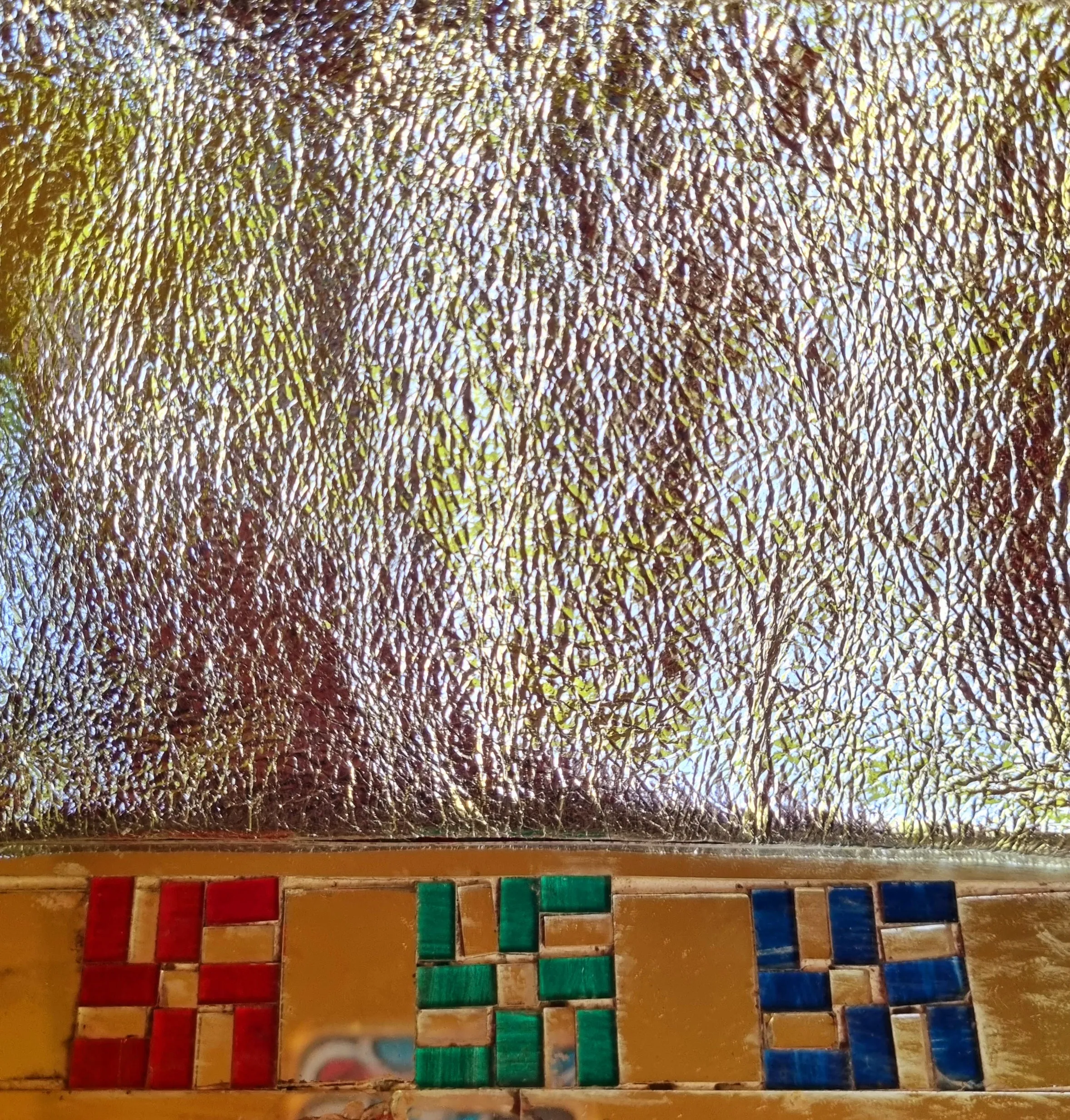 Rainbow metallic leather pouch - small