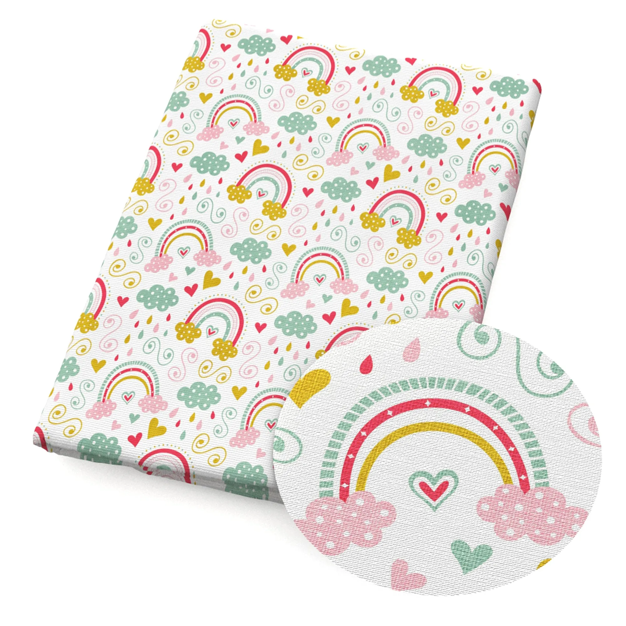 Rainbow Theme Printed Fabric
