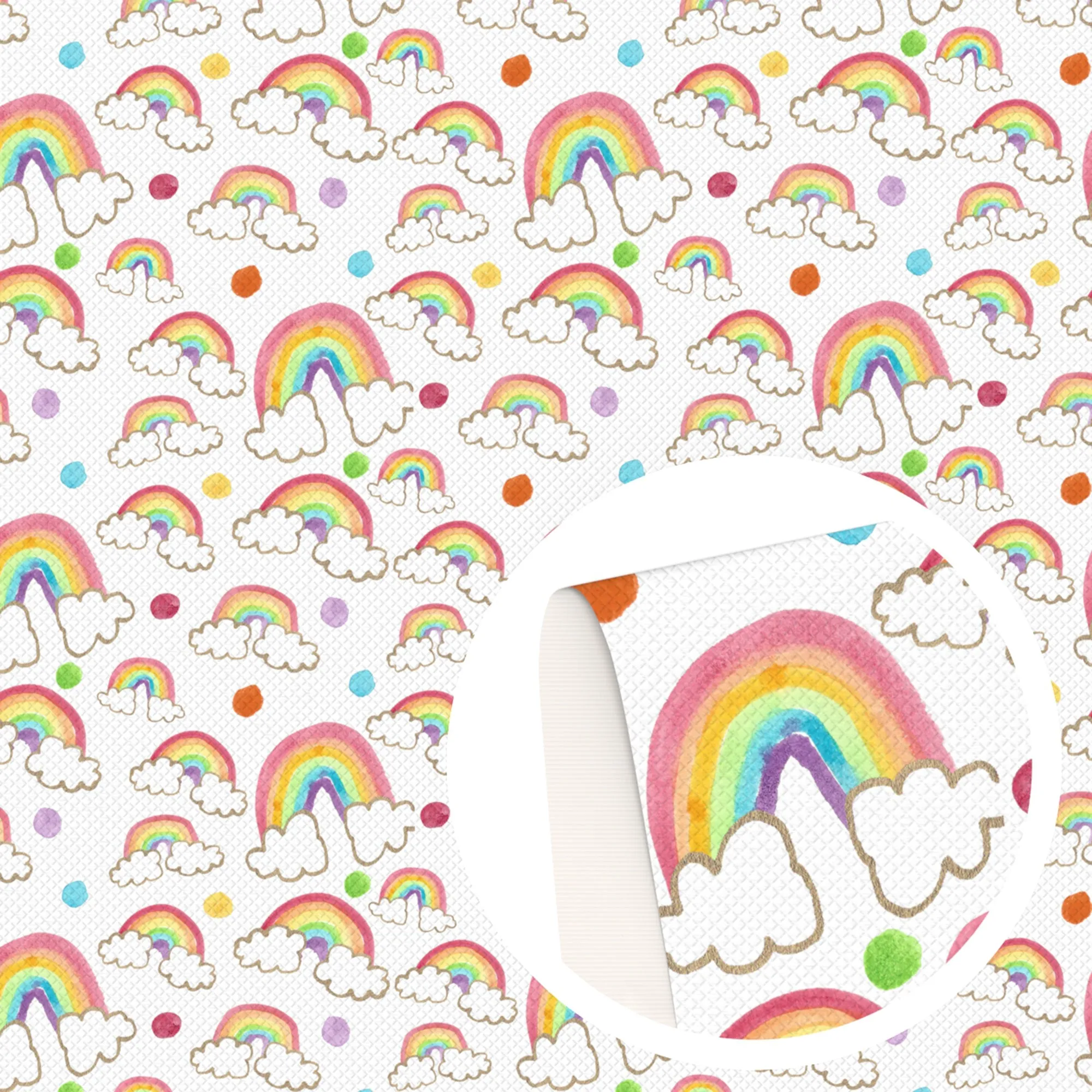 Rainbow Theme Printed Fabric