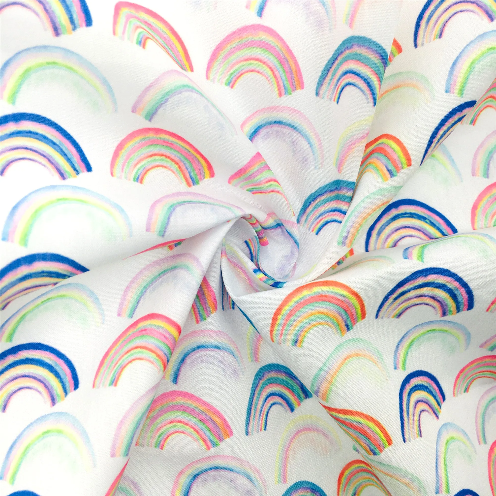 Rainbow Theme Printed Fabric