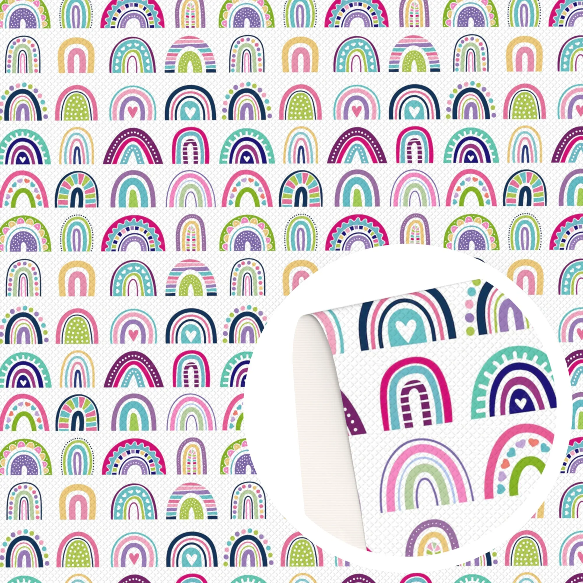 Rainbow Theme Printed Fabric