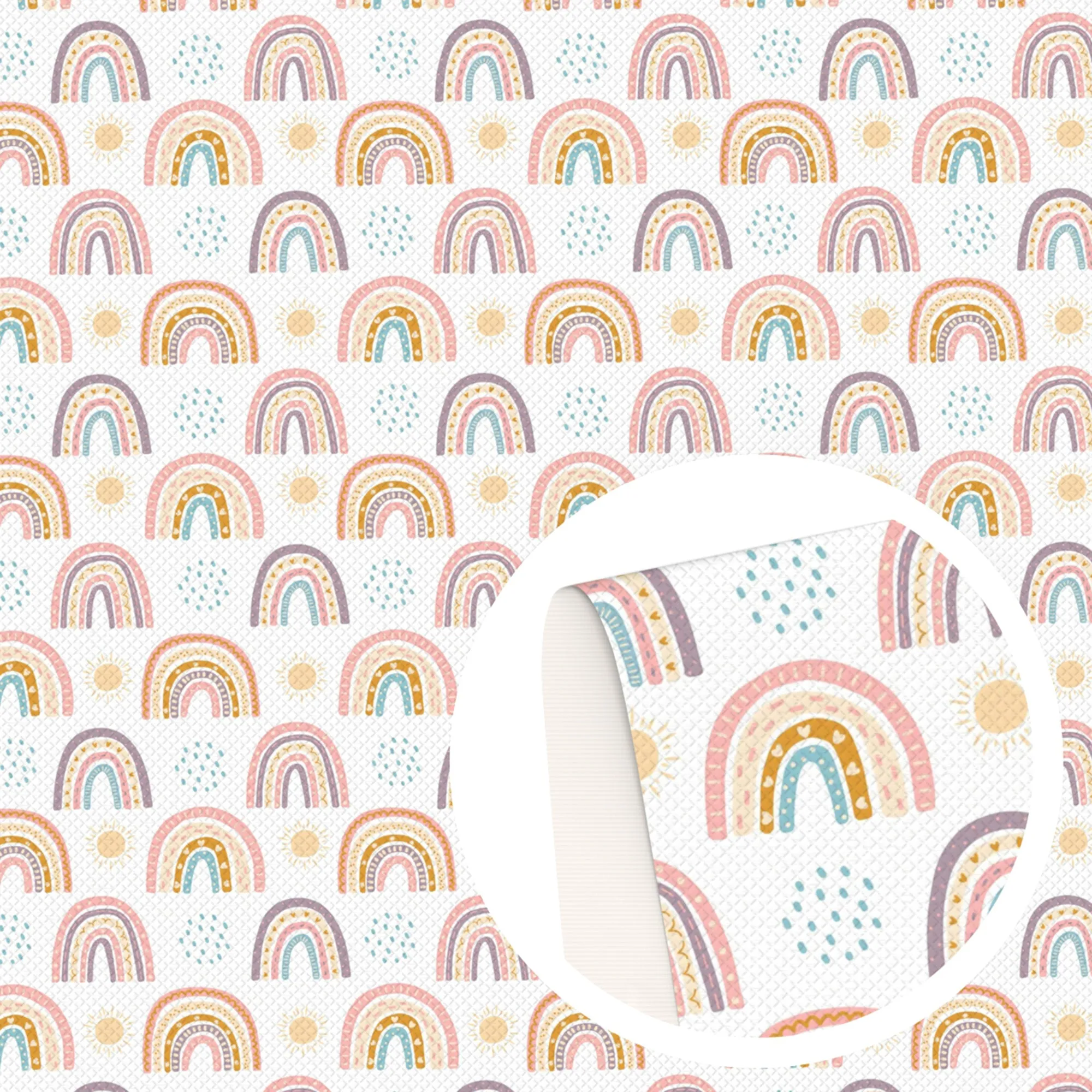 Rainbow Theme Printed Fabric
