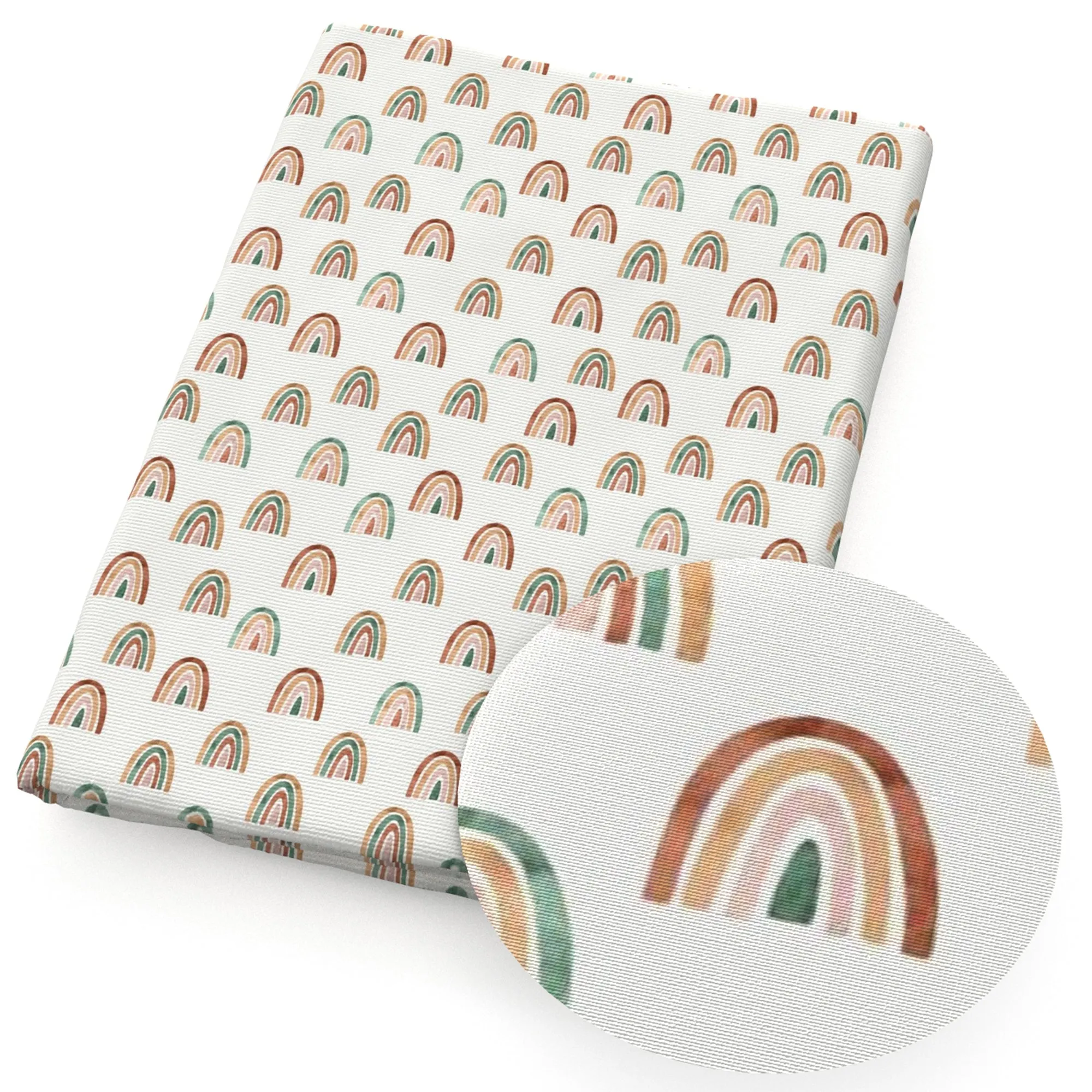 Rainbow Theme Printed Fabric