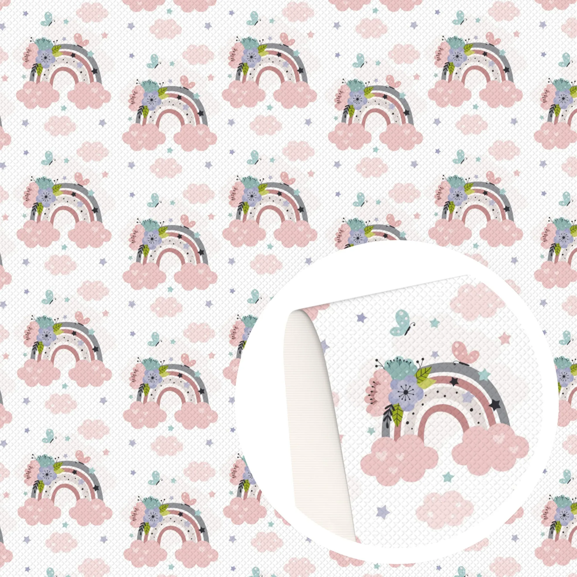 Rainbow Theme Printed Fabric