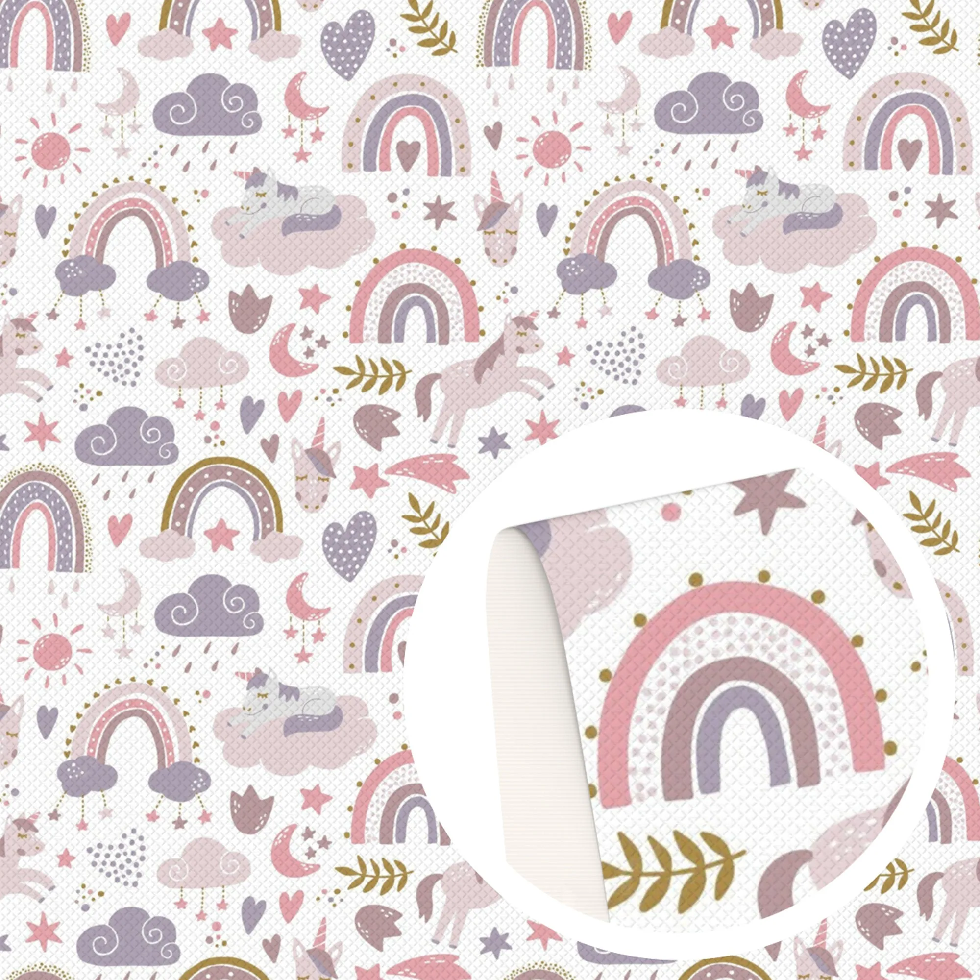 Rainbow Theme Printed Fabric
