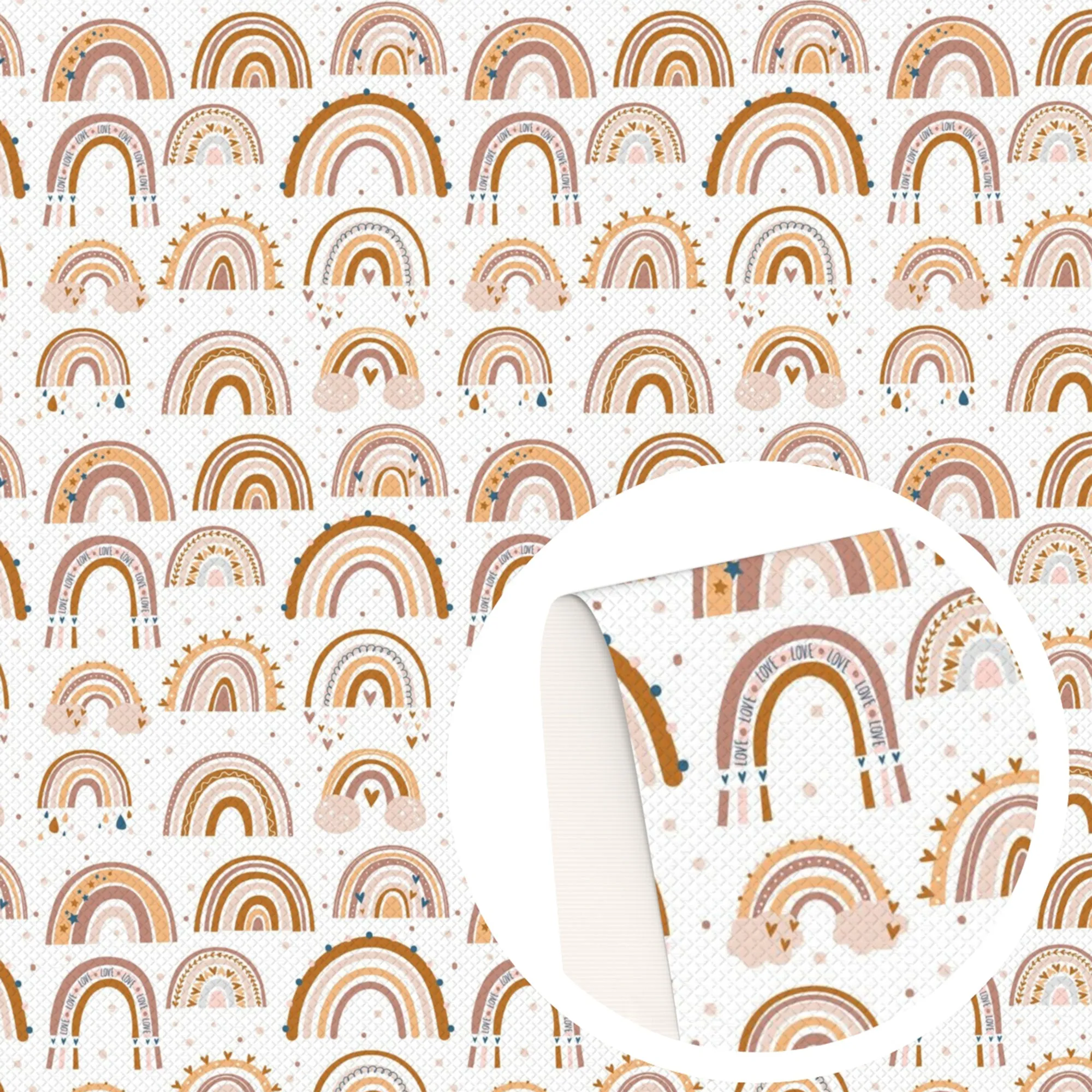 Rainbow Theme Printed Fabric