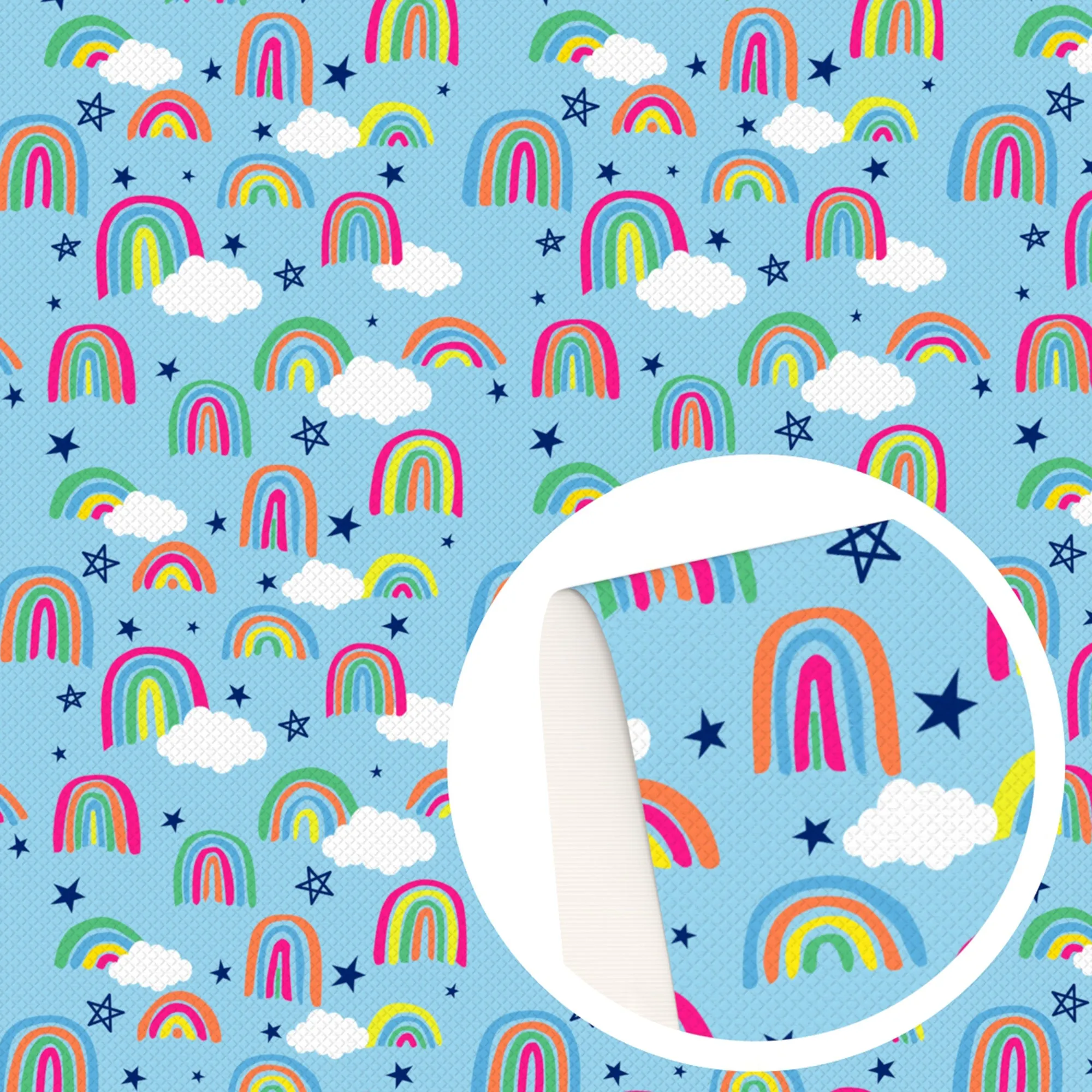 Rainbow Theme Printed Fabric
