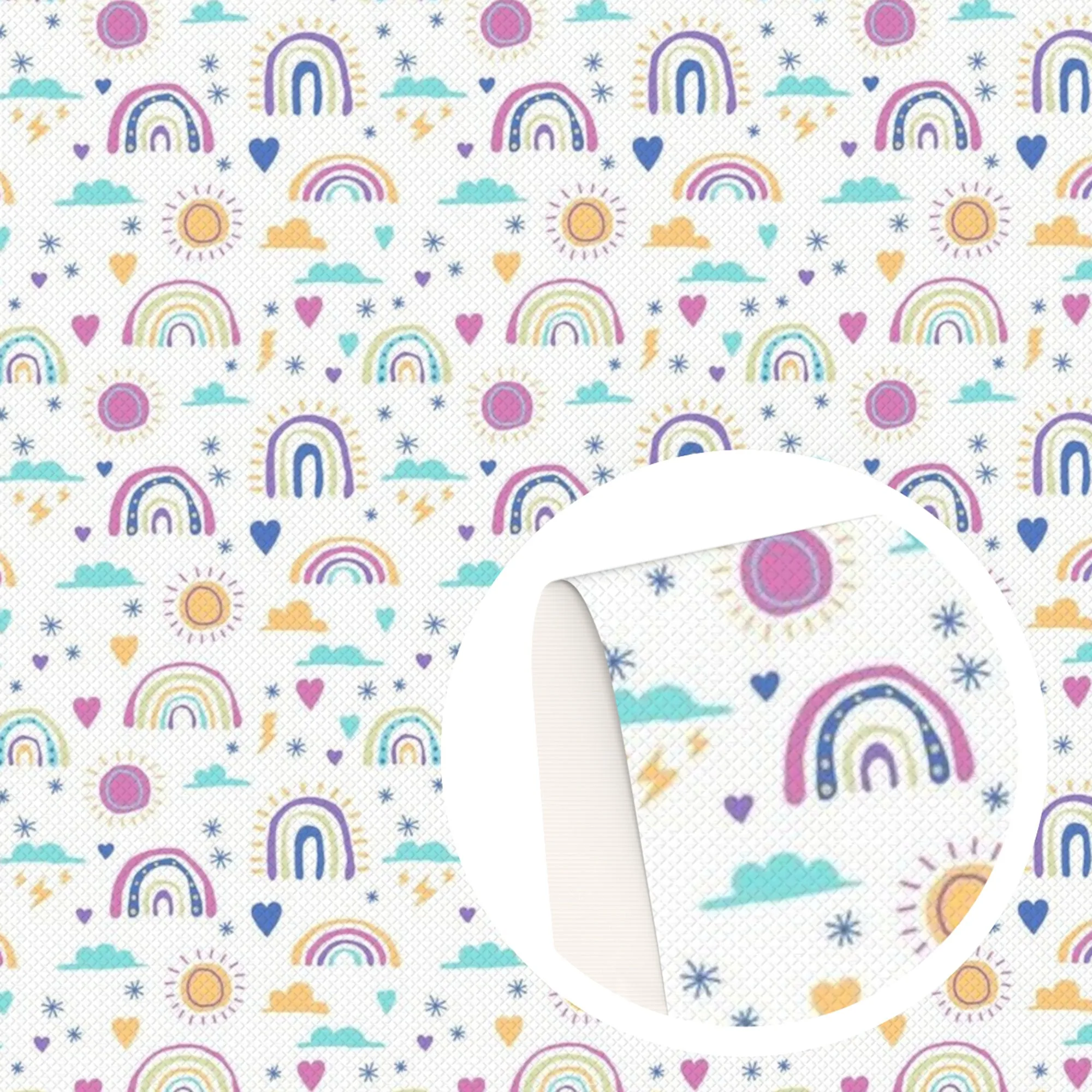 Rainbow Theme Printed Fabric