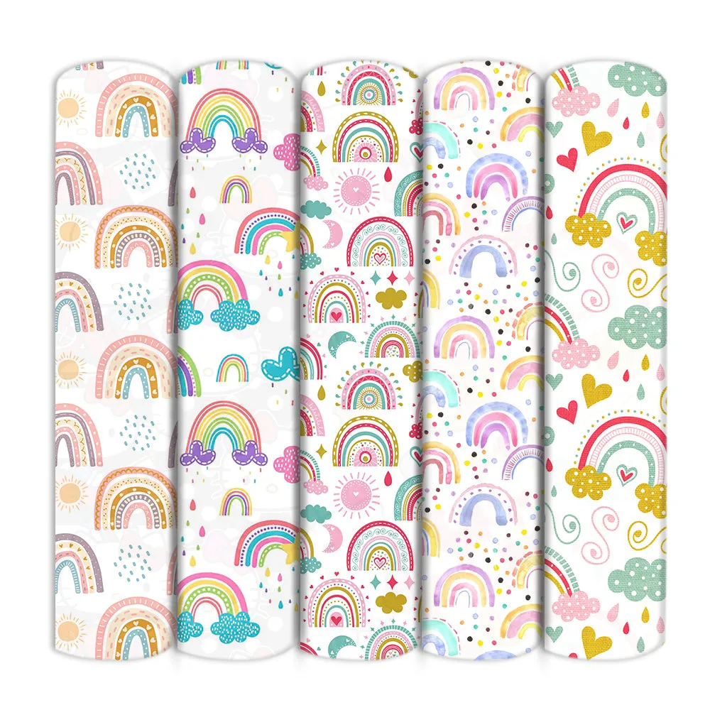 Rainbow Theme Printed Fabric