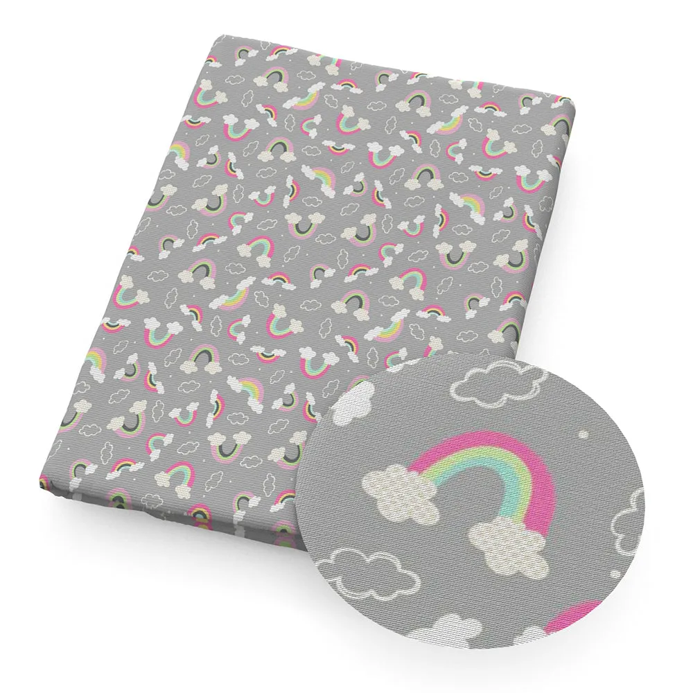 Rainbow Theme Printed Fabric