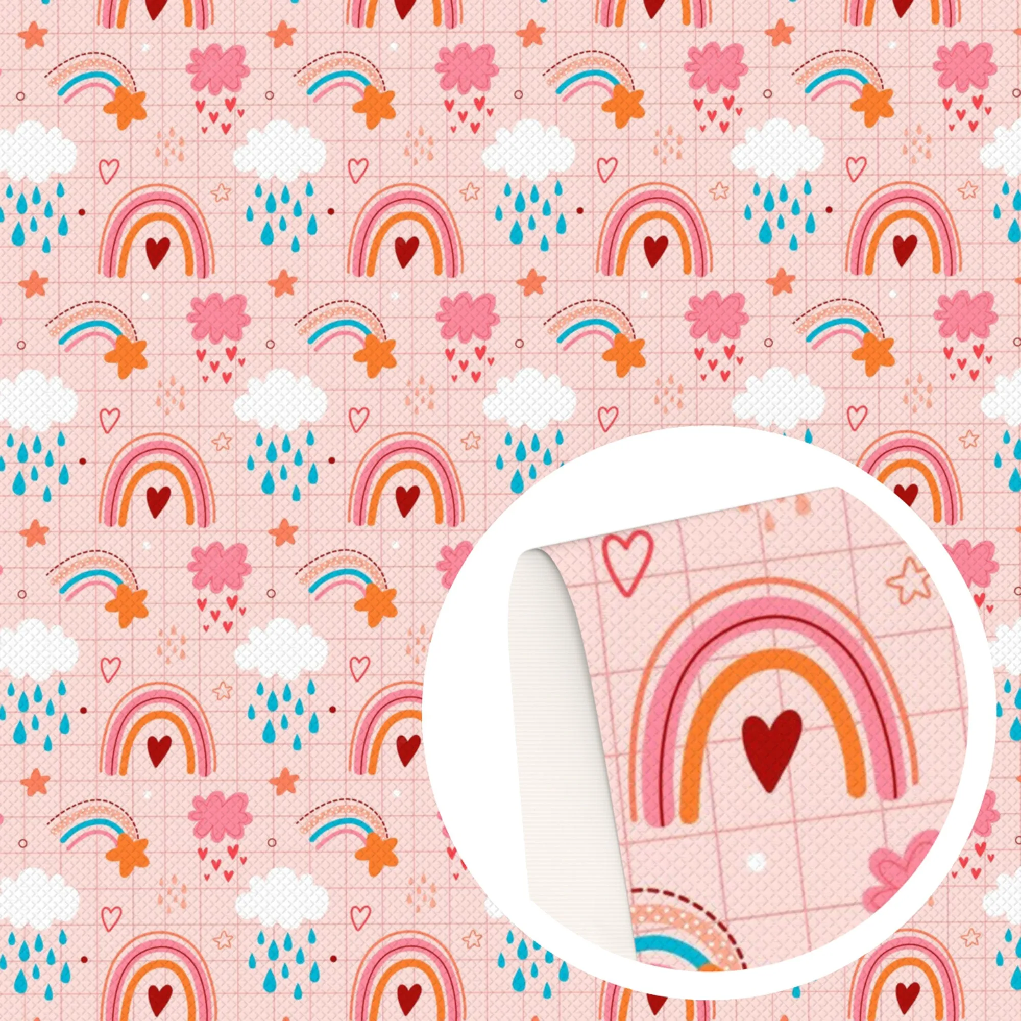 Rainbow Theme Printed Fabric