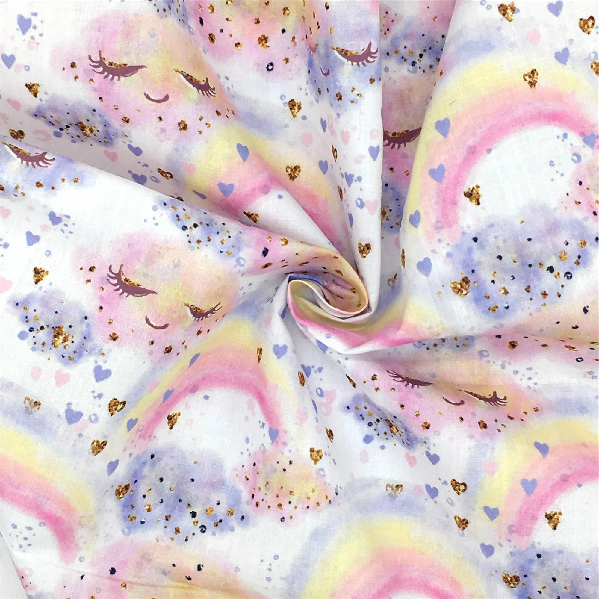 Rainbow Theme Printed Fabric
