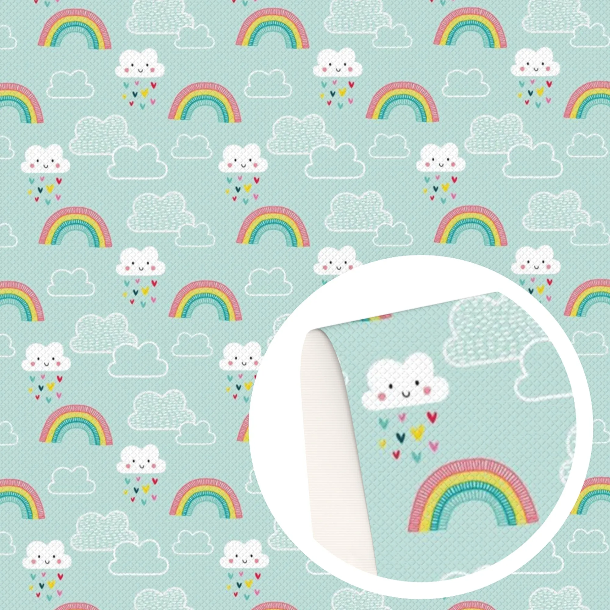 Rainbow Theme Printed Fabric