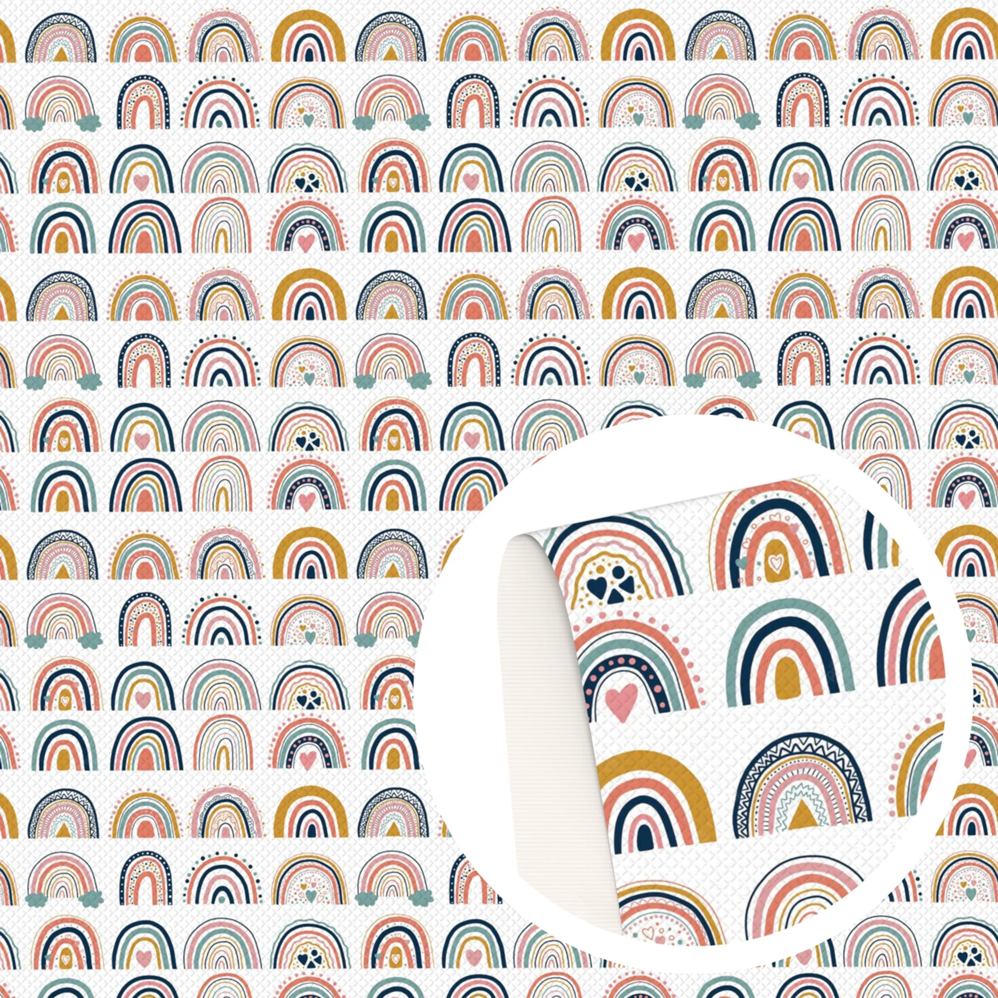 Rainbow Theme Printed Fabric