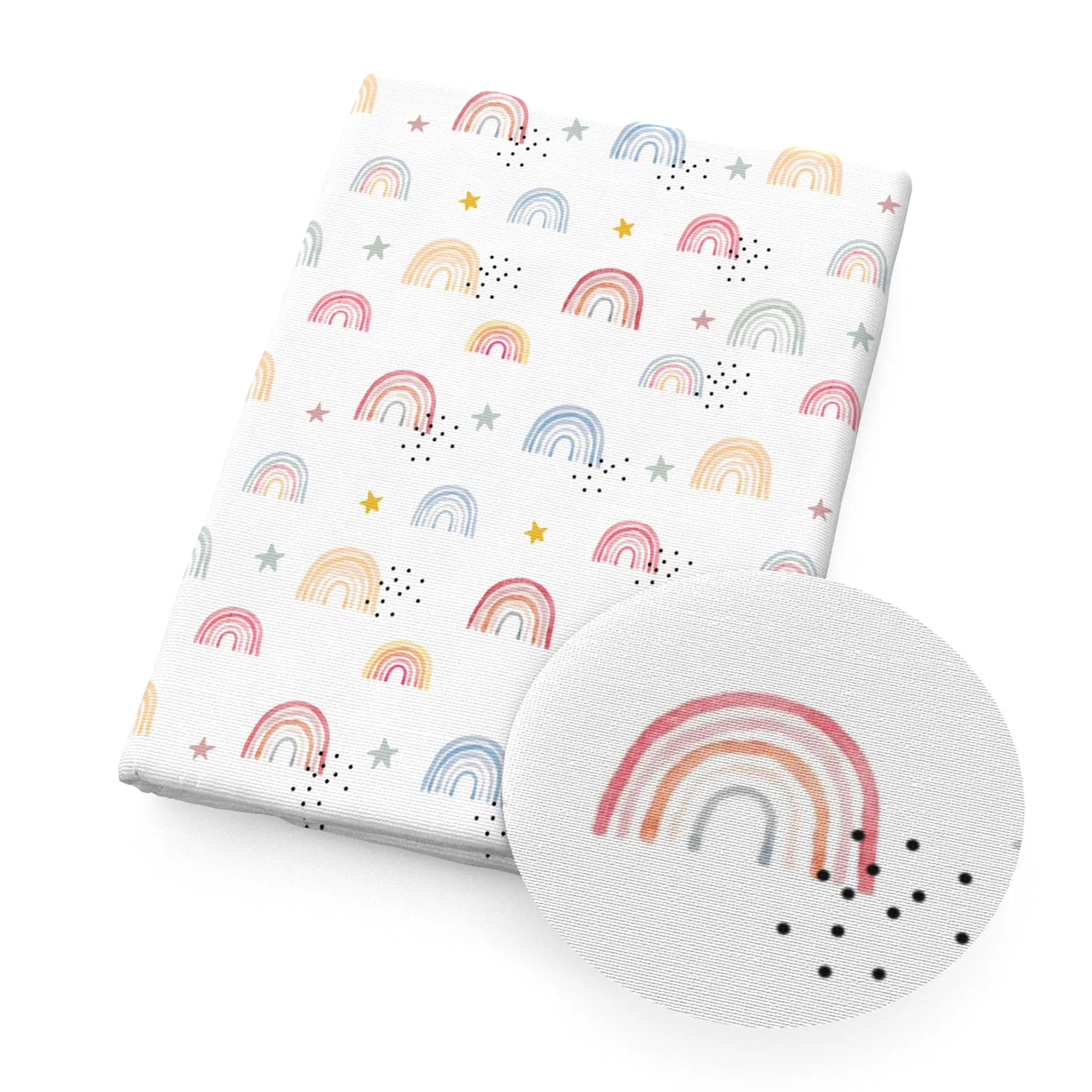 Rainbow Theme Printed Fabric