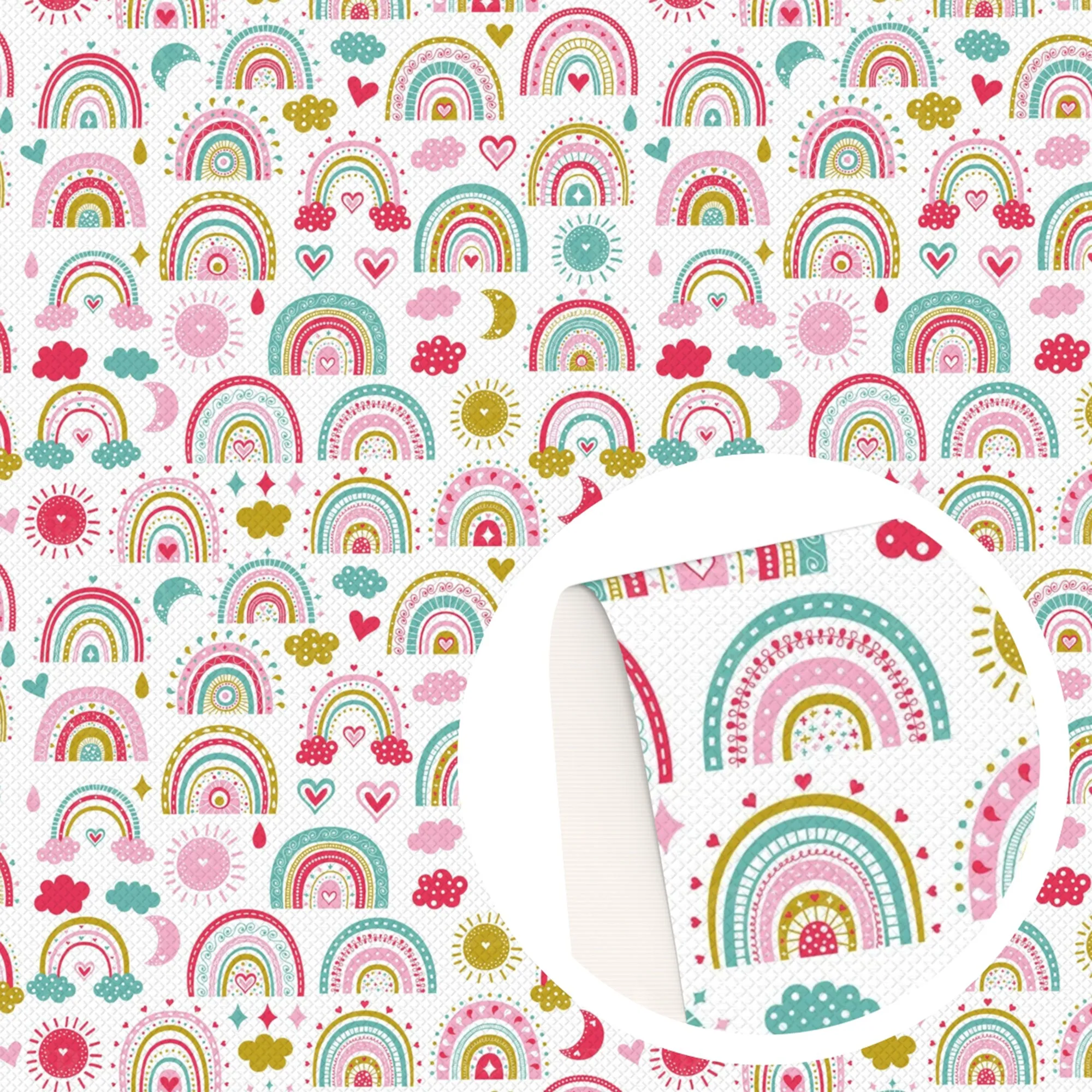 Rainbow Theme Printed Fabric