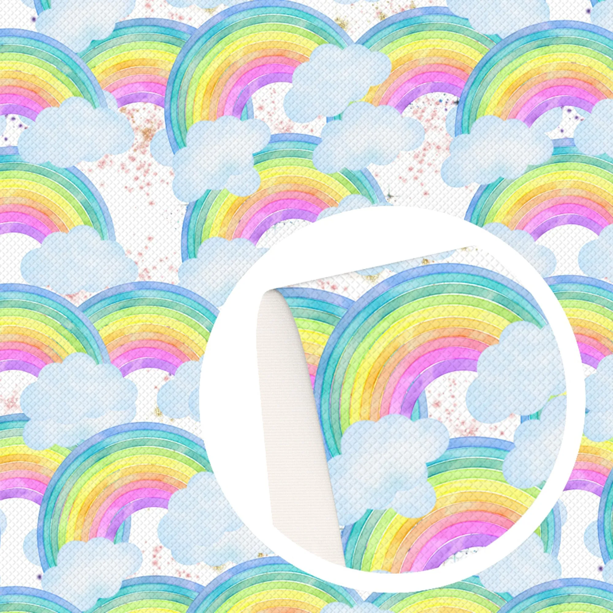 Rainbow Theme Printed Fabric