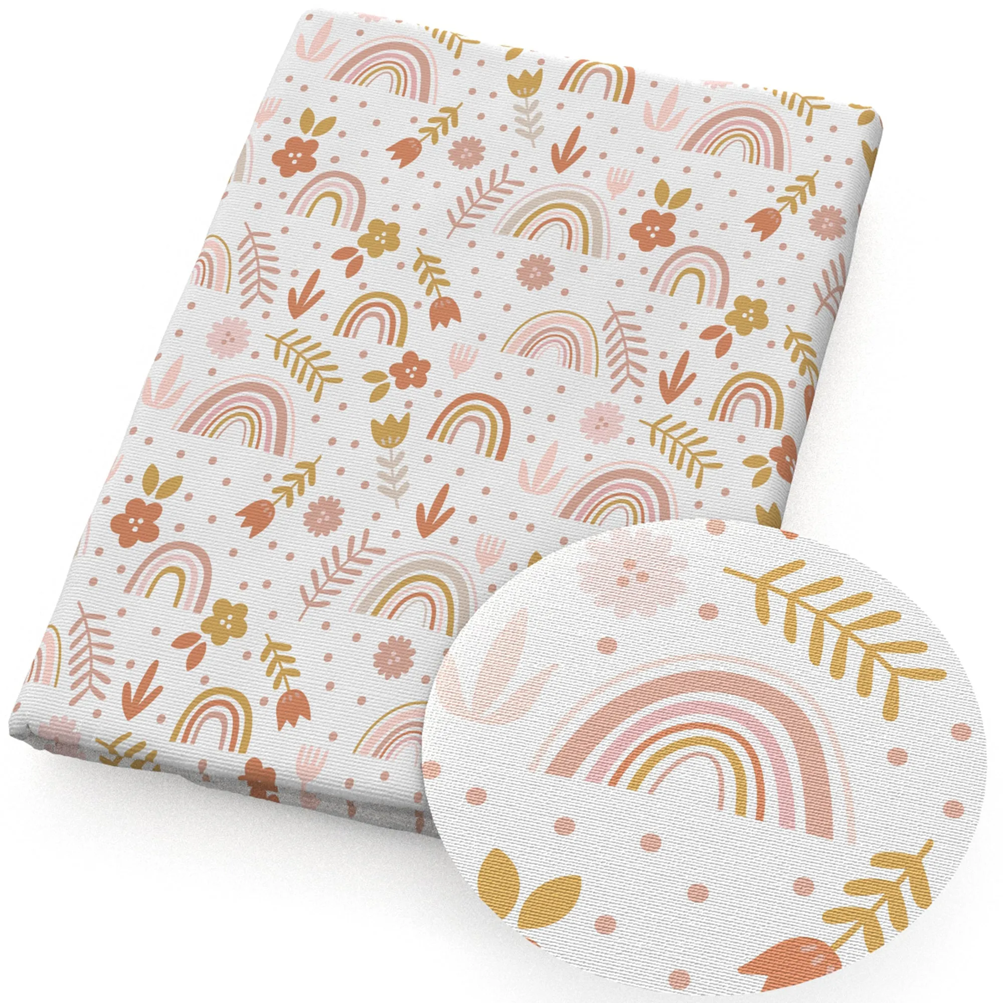 Rainbow Theme Printed Fabric