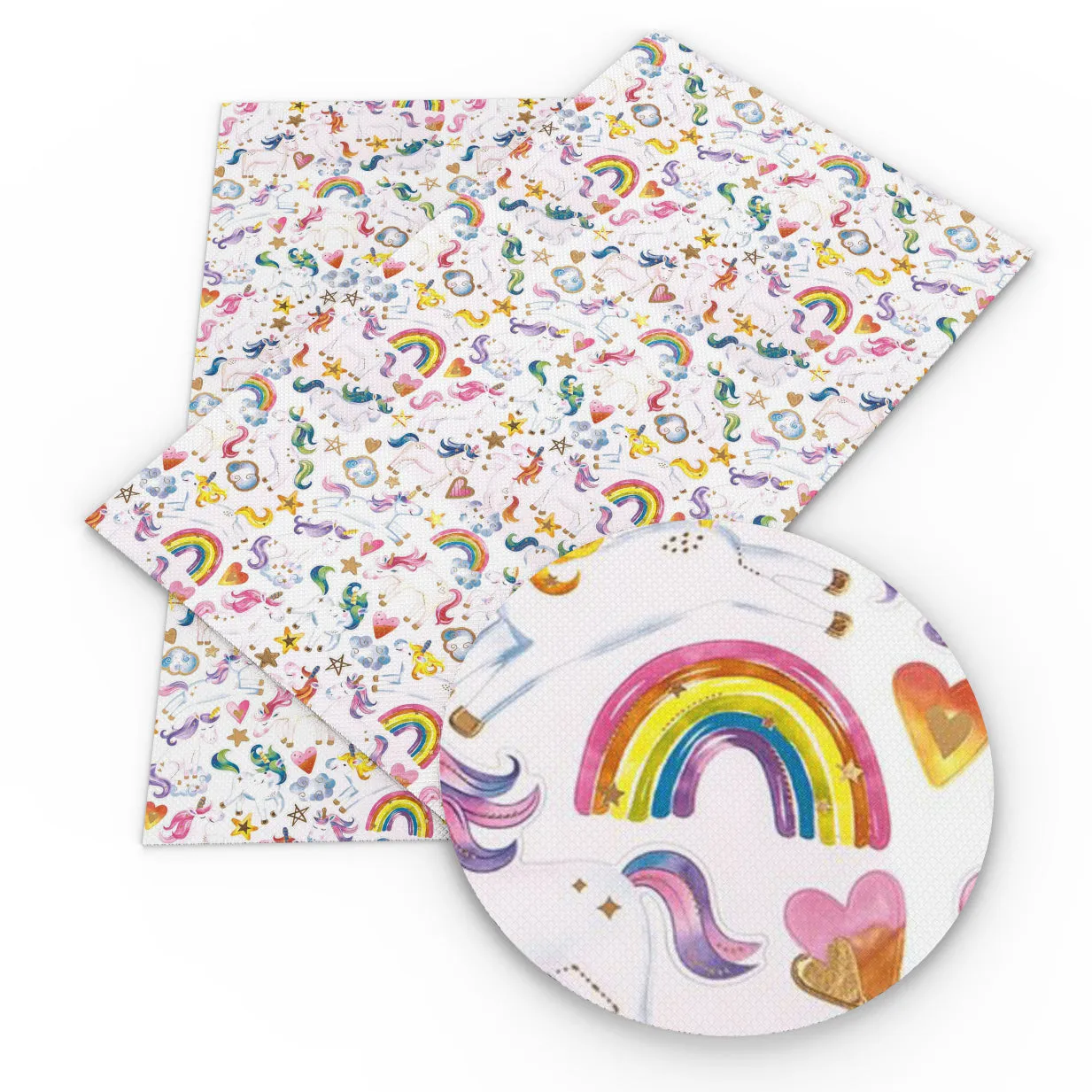 Rainbow Theme Printed Fabric