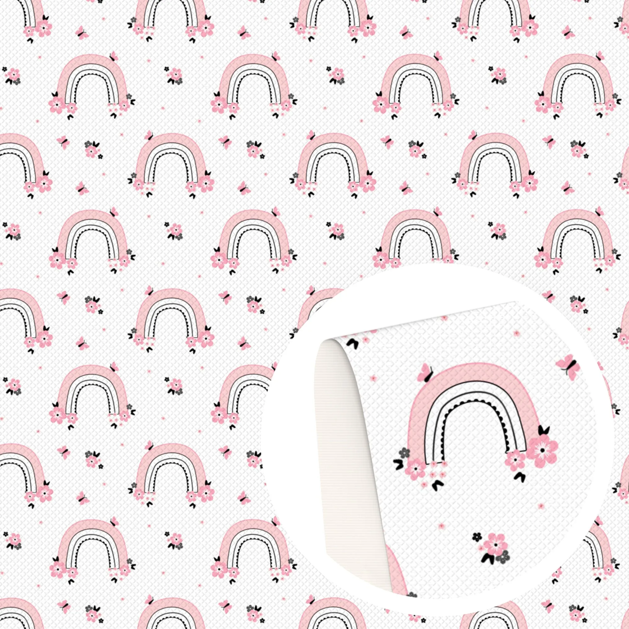 Rainbow Theme Printed Fabric