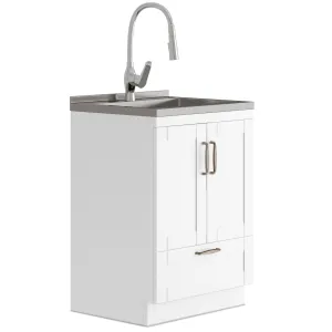 Reed All-In-One 24-inch Laundry Utility Sink and Cabinet